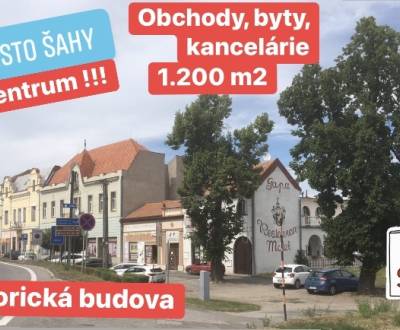 NA PREDAJ: HISTORICKÁ BUDOVA - OBCHODY a BYTY v centre mesta Šahy