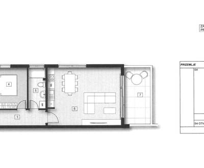 PAG/MANDRE-3i apartmán na 1. poschodí s lodžiou, parkingom a výhľadom