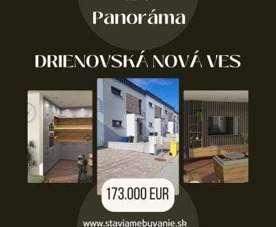 Ponúkame na predaj rodinné domy, novostavby, Prešov - Košice 