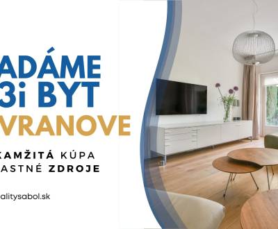 Hľadáme 2 až 3 izbový byt vo Vranove nad Topľou pre nášho klienta.