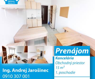 Prenájom:  Zariadená Kancelária č. 3, 15 m2, Centrum, Topoľčany