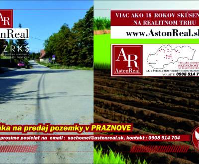 AstonReal ponúka na predaj pozemky v Praznove