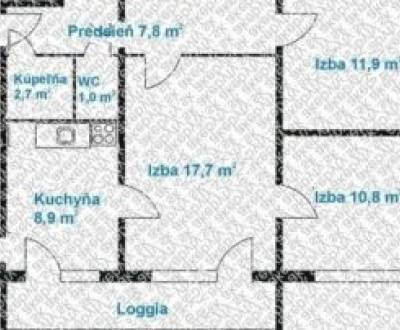 Predaj 3 izb. byt + loggia, Mudrochova ul, Bratislava - Rača