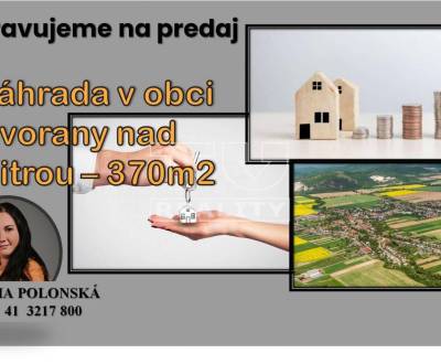 Na predaj záhrada v obci Dvorany nad Nitrou - 370m2