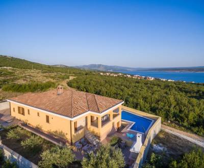 CHORVÁTSKO - Krásny dom s výhľadom na more - MASLENICA, Zadar