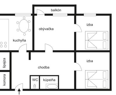 3izb.byt v Brezovej pod Bradlom 72m2