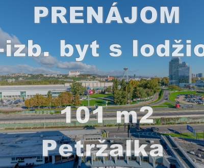 Priestranný 3-izb. byt s lodžiou, 101 m², Zadunajská cesta, Petržalka