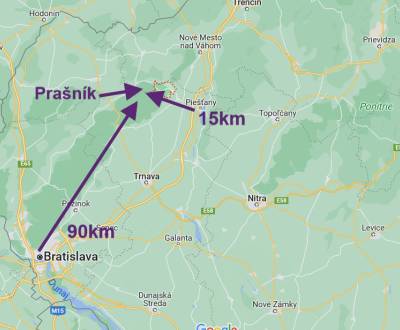 Orná pôda 2 x 6.000m2 v obci Prašník. okr. Piešťany