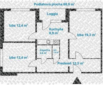 Ponúka 3i byt v P.Biskupiciach, Korytnická ul., 73m2.