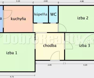 Na predaj 3 izbový byt na ul.M.Rázusa 70m2