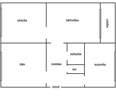 3-IZBOVÝ BYT S LODŽIOU , A.PRÍDAVKA, SÍDLISKO 3 ,PREŠOV