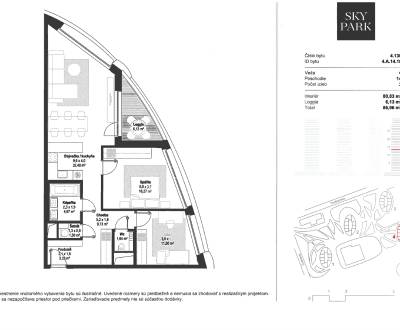 3-IZBOVÝ BYT NA 14NP S VÝHĽADOM, PIVNICA A PARKOVACIE MIESTO - SKYPARK