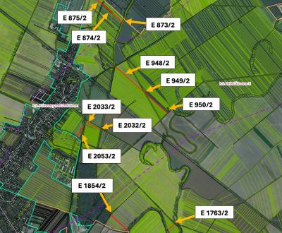 Križovany nad Dudváhom – 2.023 m2 ORNÁ PÔDA – Na predaj