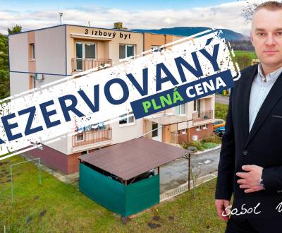 REZERVOVANÝ - Záhradka, gril, krb, parking - 3i tehlový byt, 72 m²