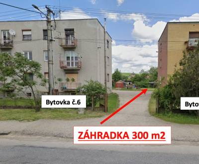 Štrkovec - 300 m2 ZÁHRADKA za bytovkou - NA PREDAJ