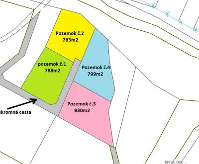 Predaj: Súbor štyroch stavebných pozemkov v Kotrčinej Lúčke (MO)
