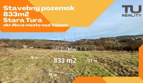 Stavebný pozemok 833m2, Stará Turá - Trávniky, okr.Nové Mesto nad Váho