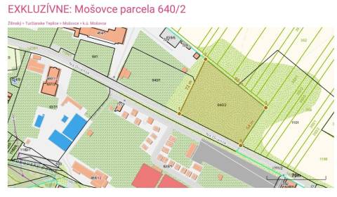 EXKLUZÍVNE: Lukratívny pozemok v obci Mošovce, 5385m2, TT