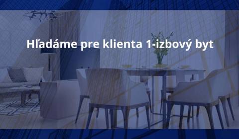 Hľadáme pre klienta 1-izbový byt na predaj v Dúbravke