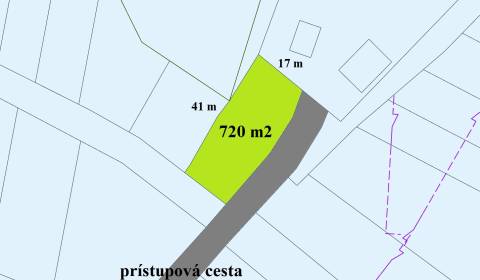 Predaj ! pozemok 720m2 (41mx17m) Pavčina Lehota-Liptovský Mikuláš