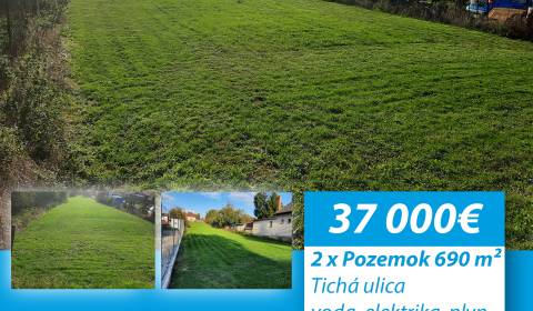 2 x Stavebný POZEMOK, 690 m2, Tvrdomestice, okr. TO