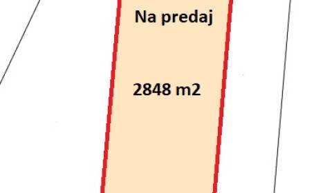 Exkluzívne, na predaj stavebný pozemok 2848 m2, Milochov.