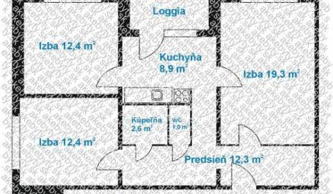 Ponúka 3i byt v P.Biskupiciach, Korytnická ul., 73m2.