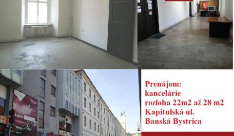 PRENÁJOM: Kancelárie od 22m2 do 28m2, Kapitulská ul.Banská Bystrica