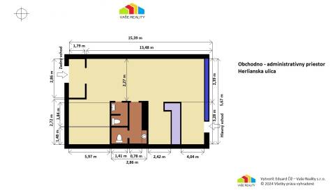 Na prenájom obchodný priestor, 93 m², Herlianska ul., voľný 1.2.2025