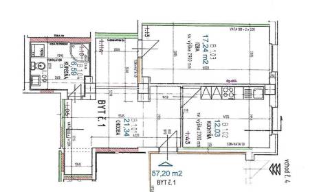 Na predaj 2 izbový byt, 57m2 Martin - Jahodníky