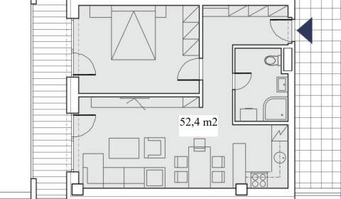 PREDAJ:2-izbový byt s lodžiou; Centrum Nitry;52,4 m2; 180.000€