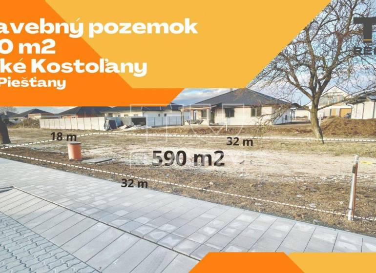 Veľké Kostoľany Pozemky - bývanie predaj reality Piešťany