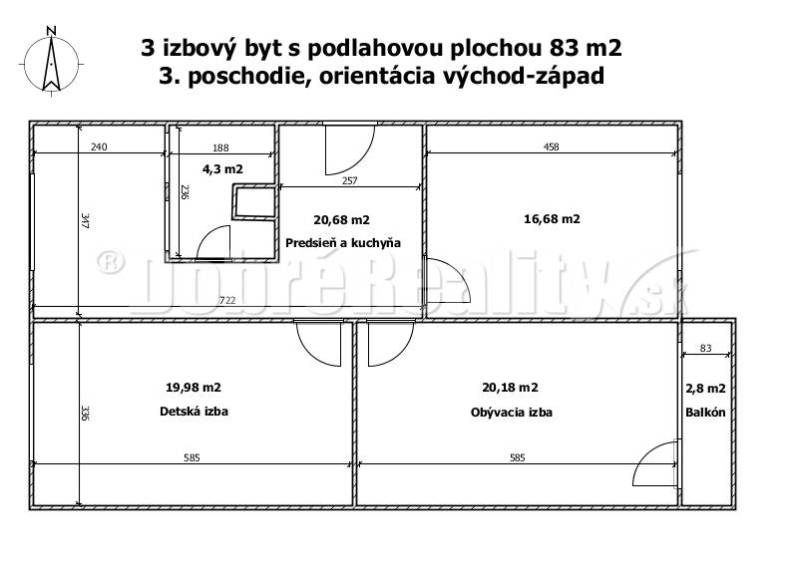 Brezno 3-izbový byt predaj reality Brezno