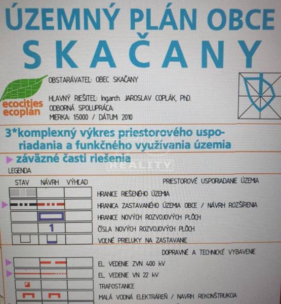 Skačany Pozemky - bývanie predaj reality Partizánske