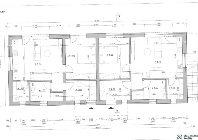 podorys prízemie 2 x 2 izb. byt.jpg