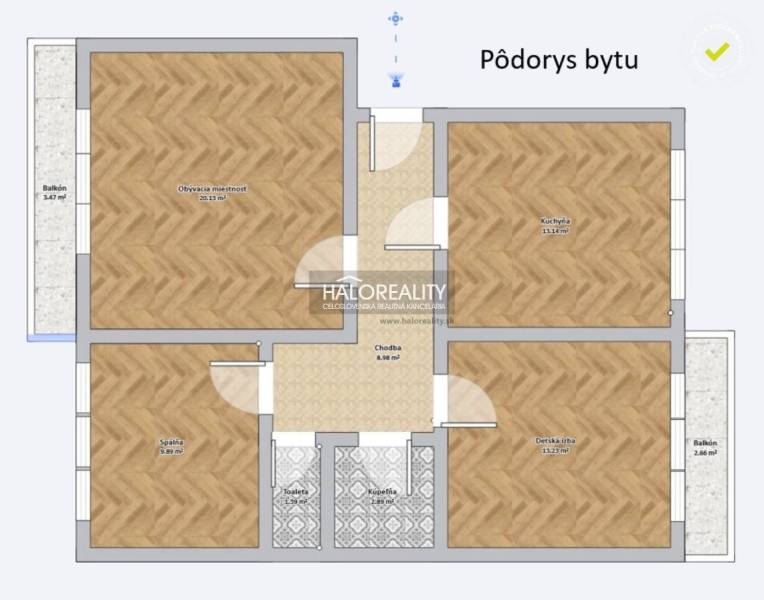 Jastrabá 3-izbový byt predaj reality Žiar nad Hronom